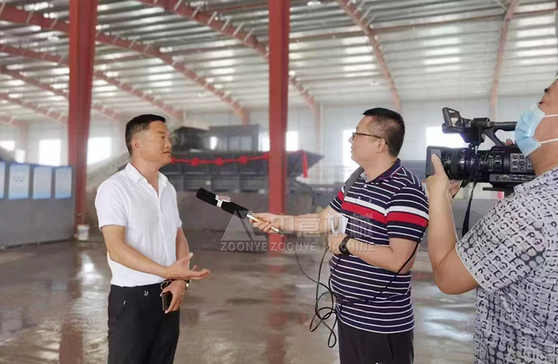 浙江当地电视台现场采访报道